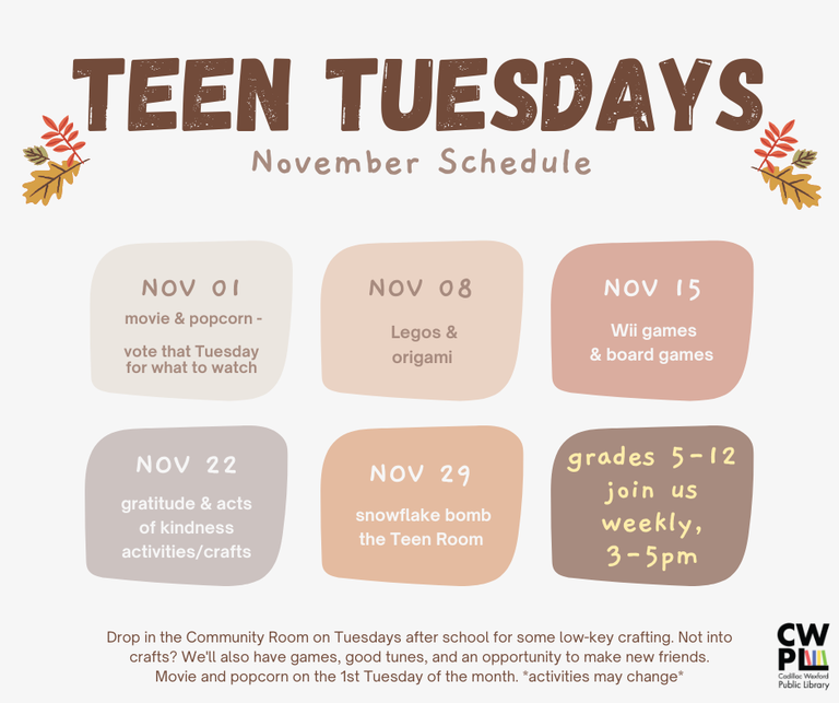 NOV Teen Tuesdays - monthly schedule.png